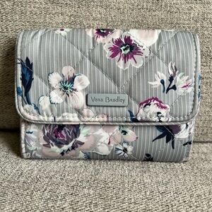 Vera Bradley Performance Twill Compact Wallet in Park Stripe